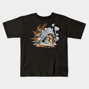 fish eat skeleton Kids T-Shirt